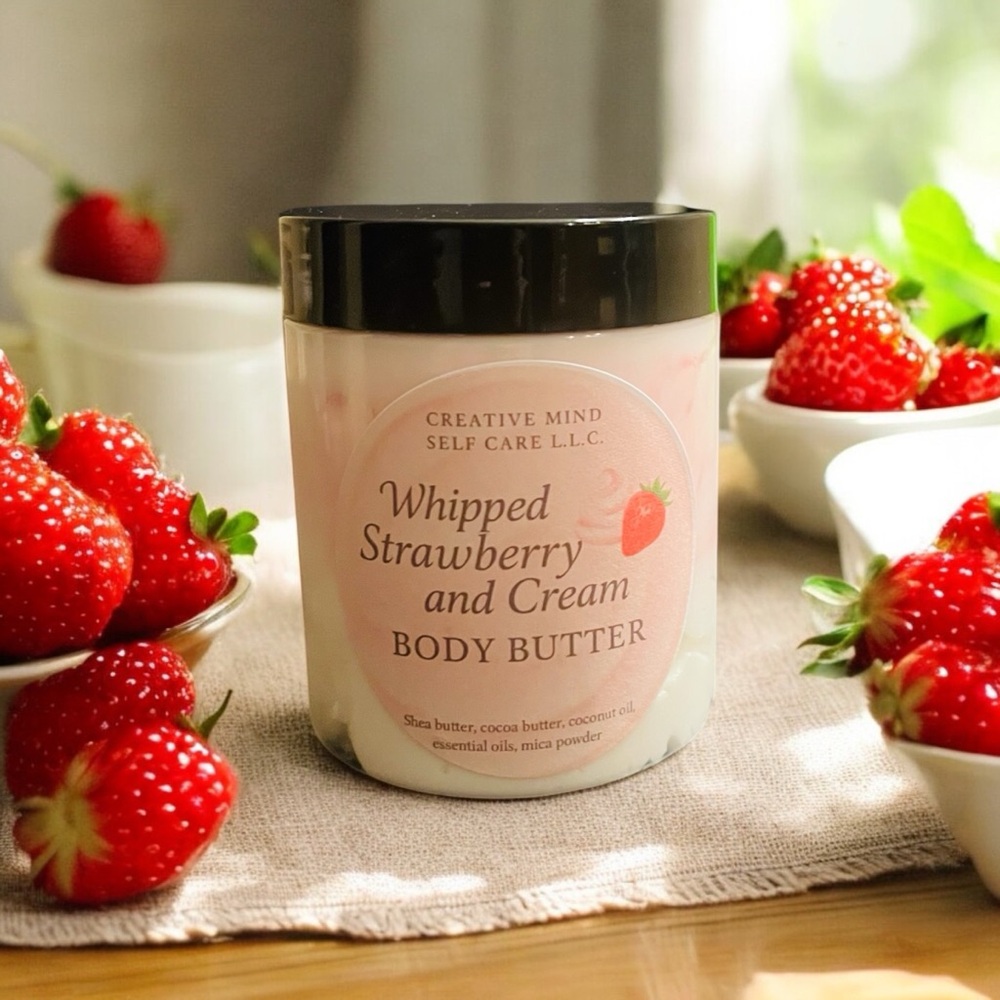 Handcrafted Whipped Strawberry and Cream body butter
